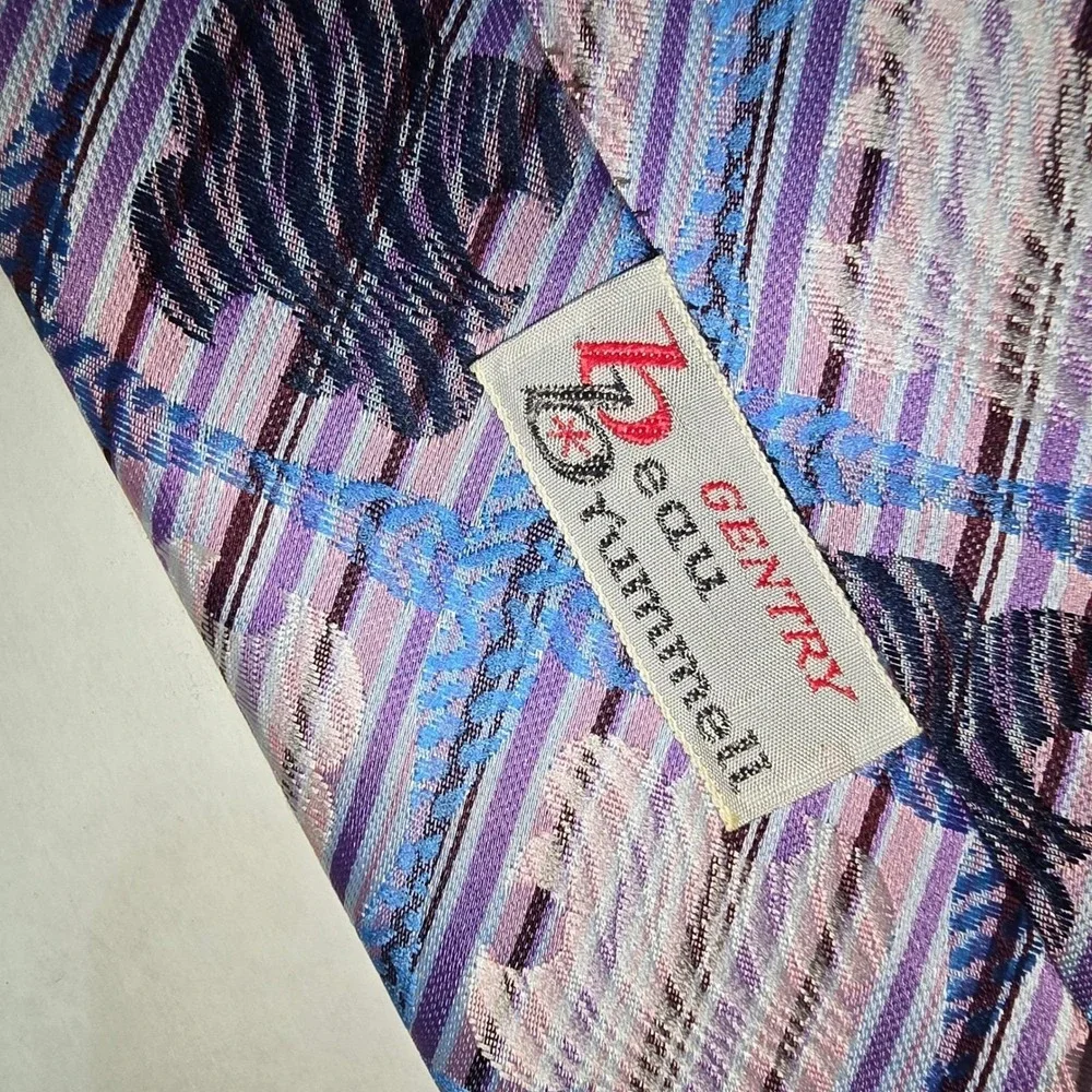 VINTAGE Beau Brummell Field Schlick St. Paul Purple Blue‎ Pink Men's Tie